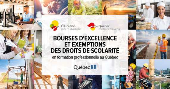 Bourse d'excellence pour une formation professionnelle au Québec. 